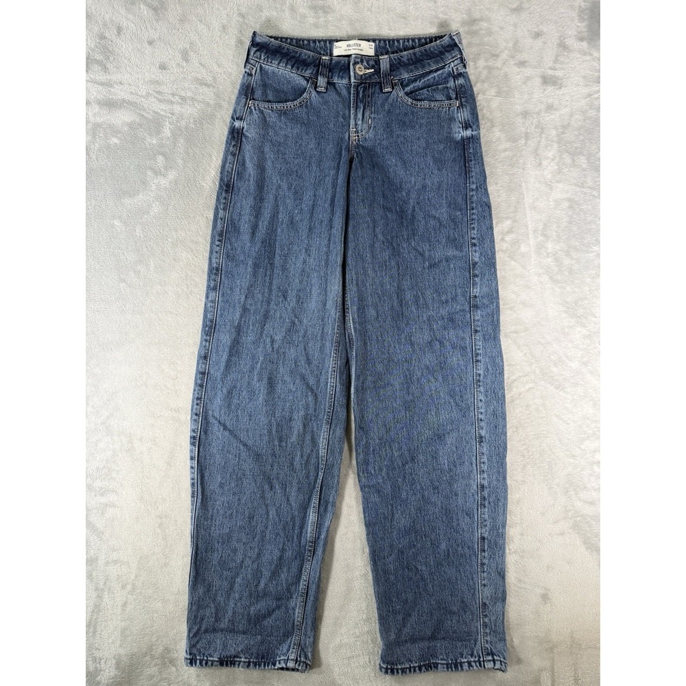 Hollister‎ Jeans Womens 0/25 Long Low Rise Baggy Wide 33.5" Length